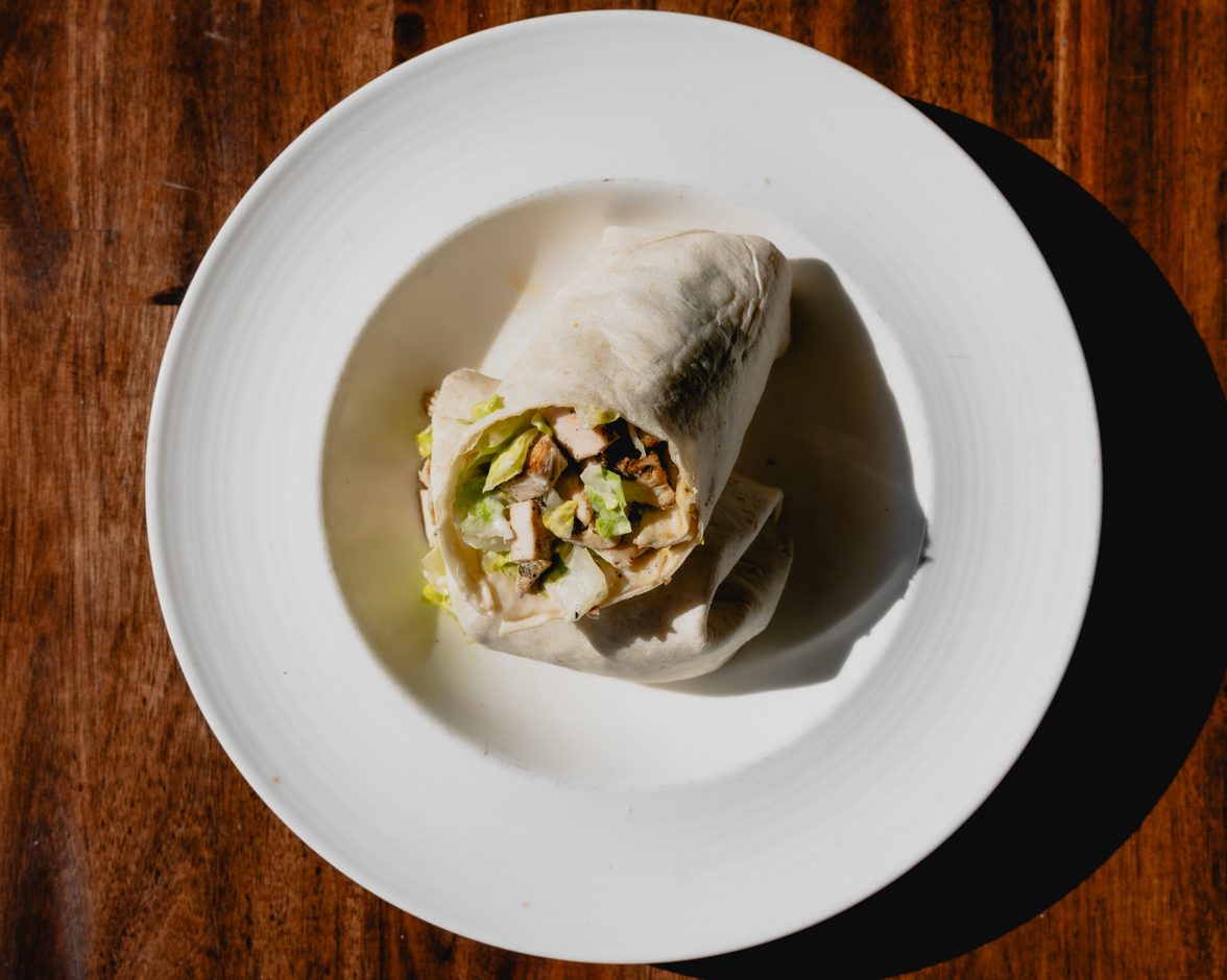 Grilled Chicken Caesar Wrap.