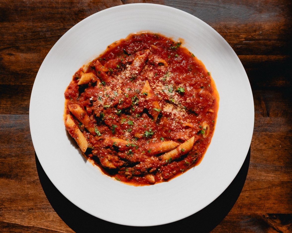 Pasta with Meat Sauce.