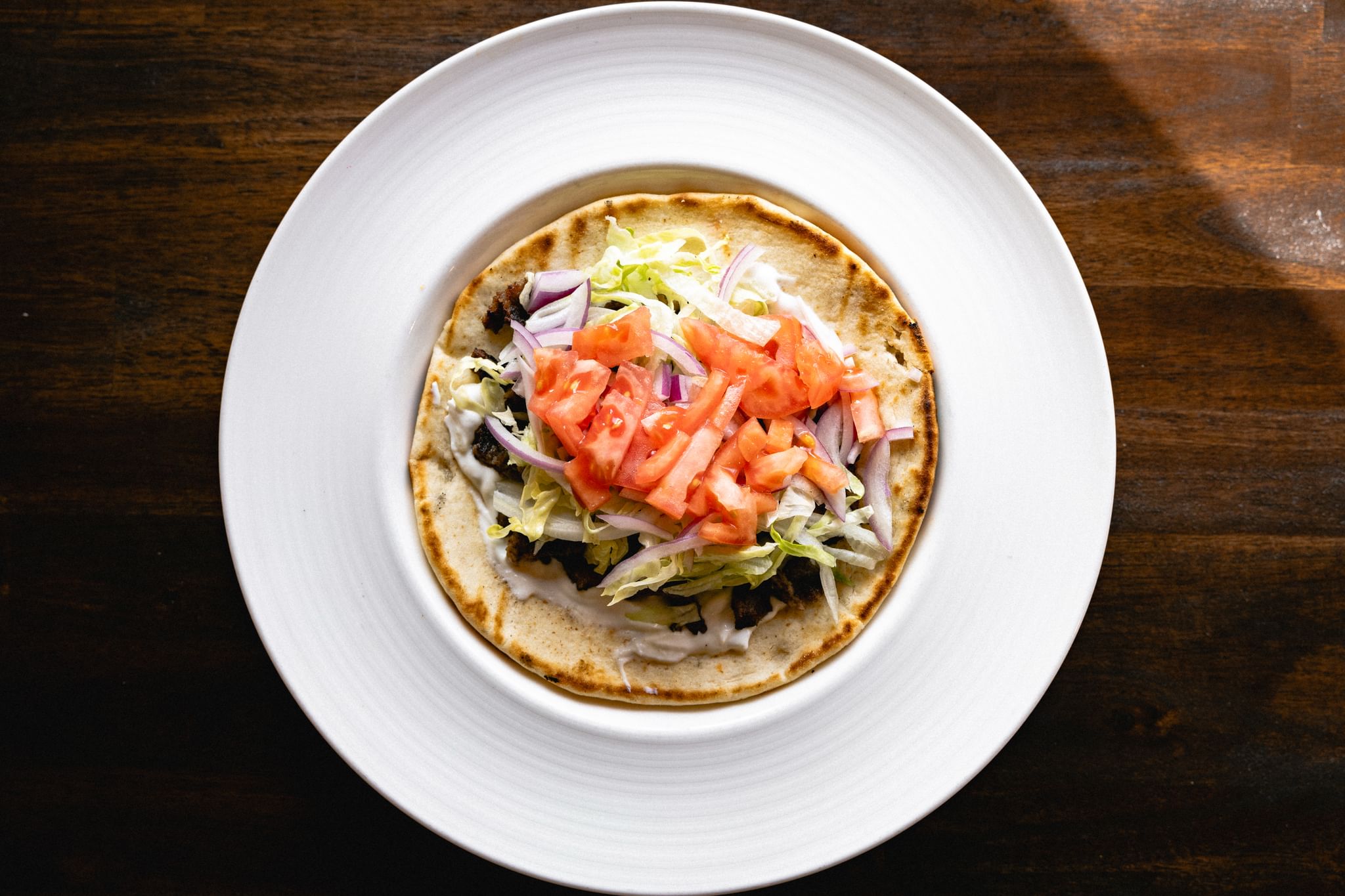 Beef Gyro Sandwich.
