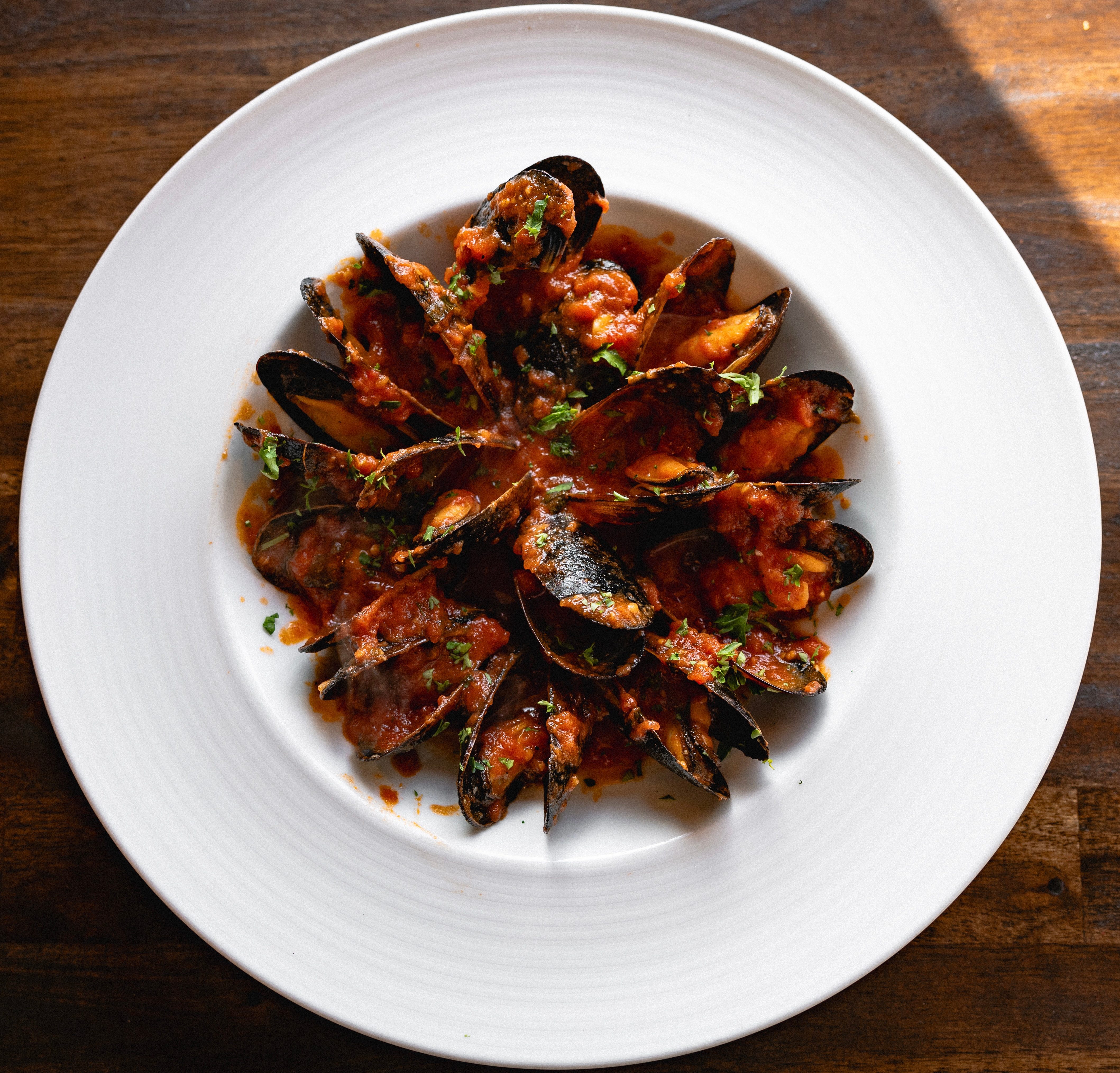 Mussels Marinara.