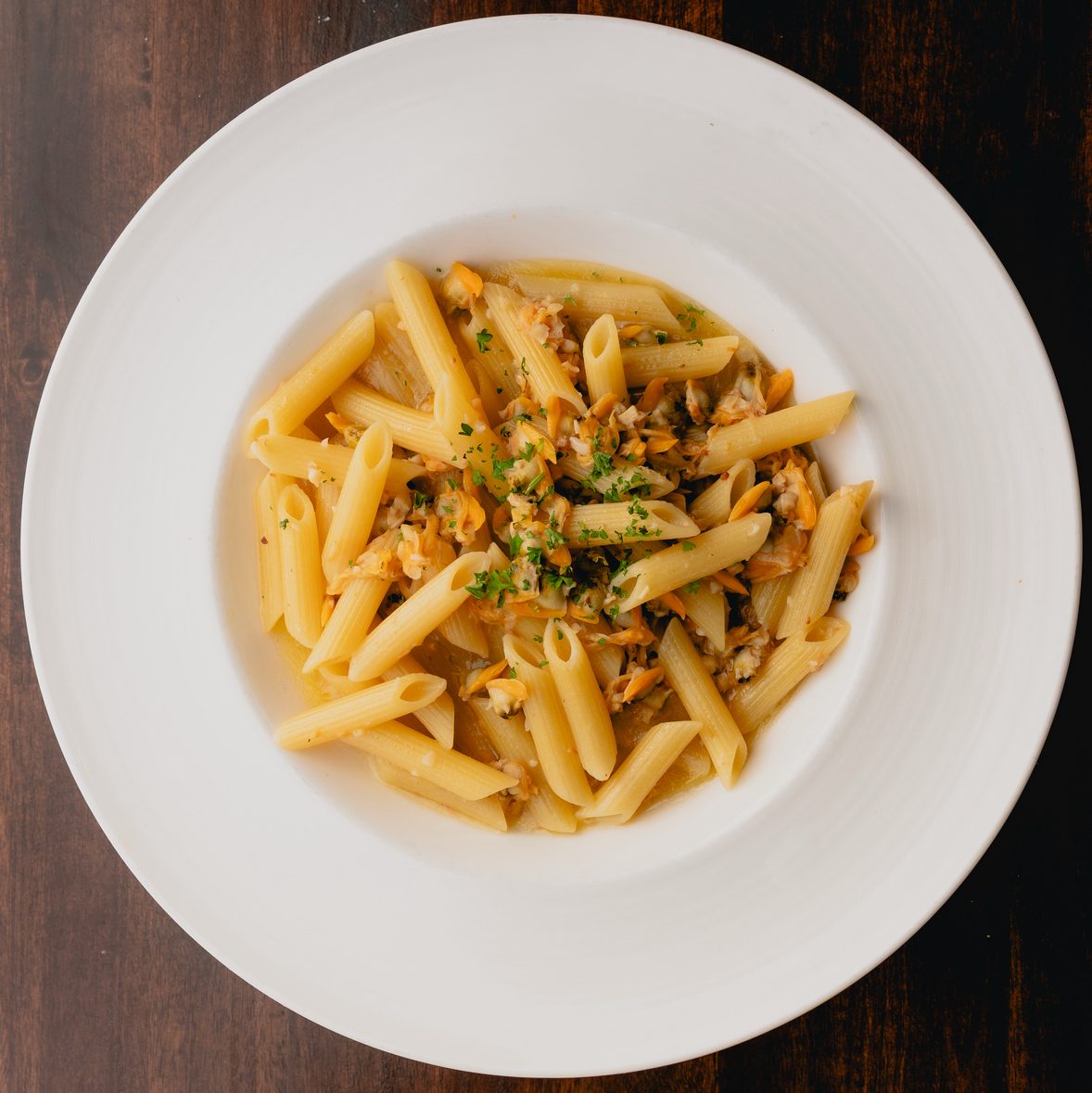 Pasta with White Clam Sauce.