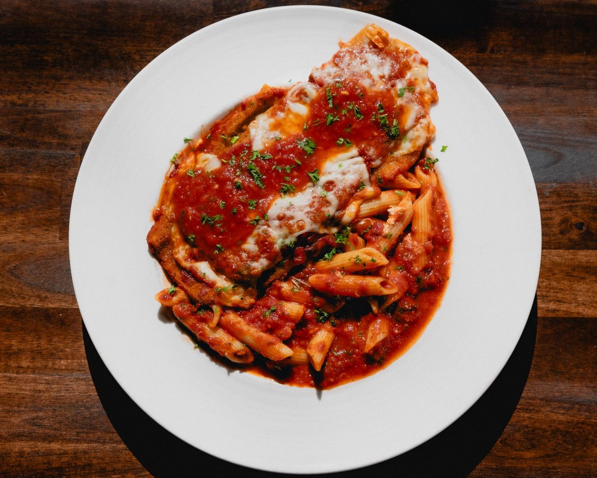 Eggplant Parmigiana Entrée.