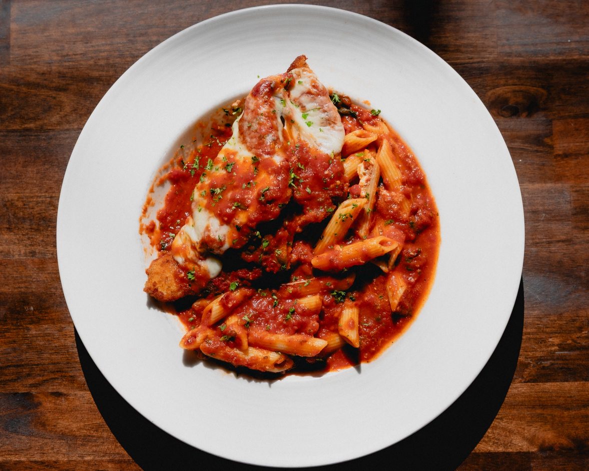 Chicken Parmigiana Entrée.