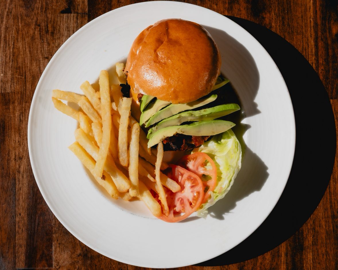 Avocado Cheeseburger Deluxe.