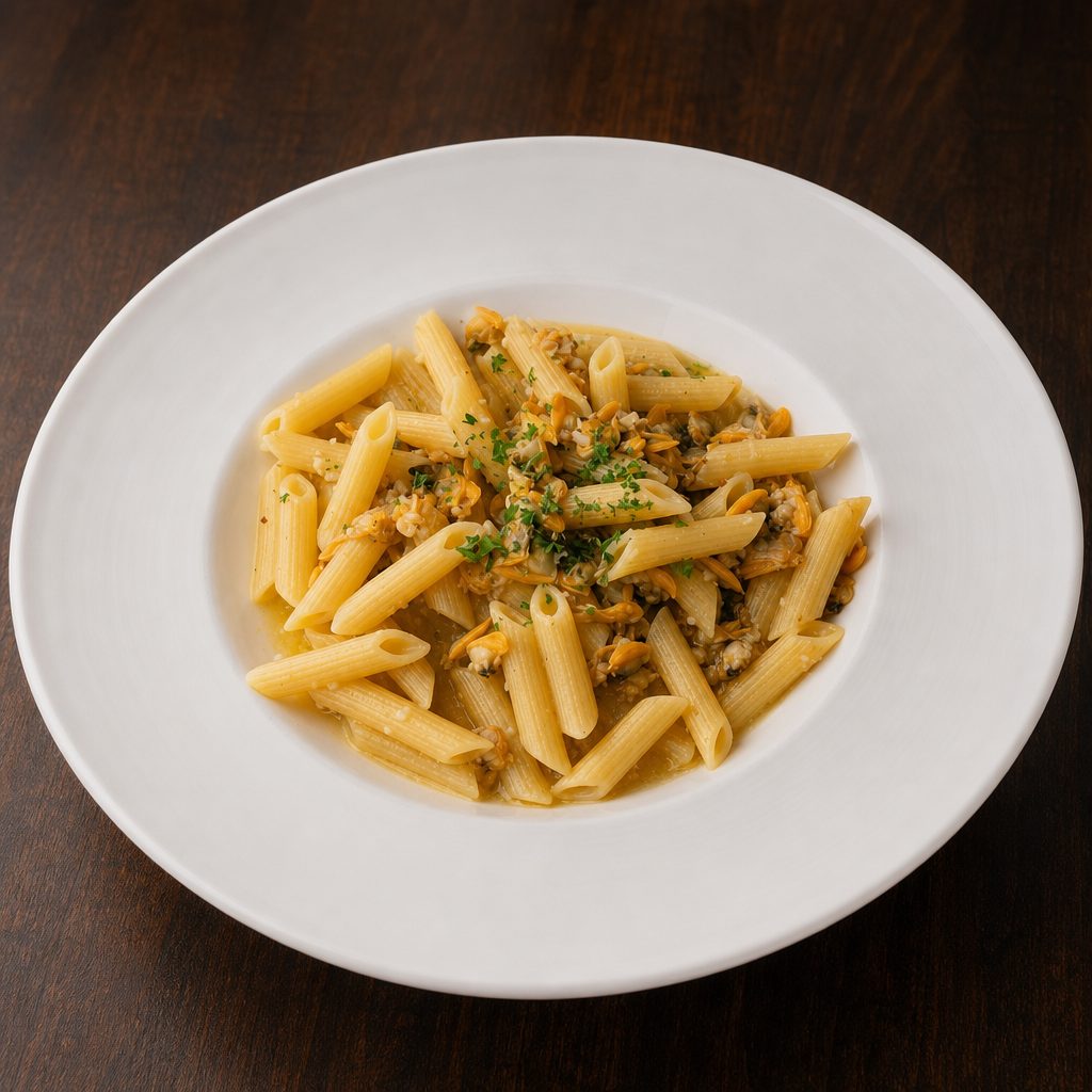 Pasta with White Clam Sauce.