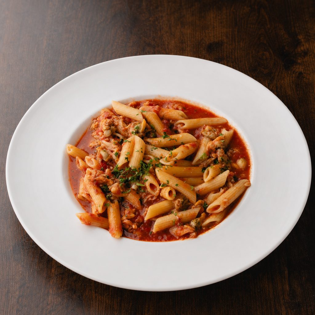 Pasta with Red Clam Sauce.