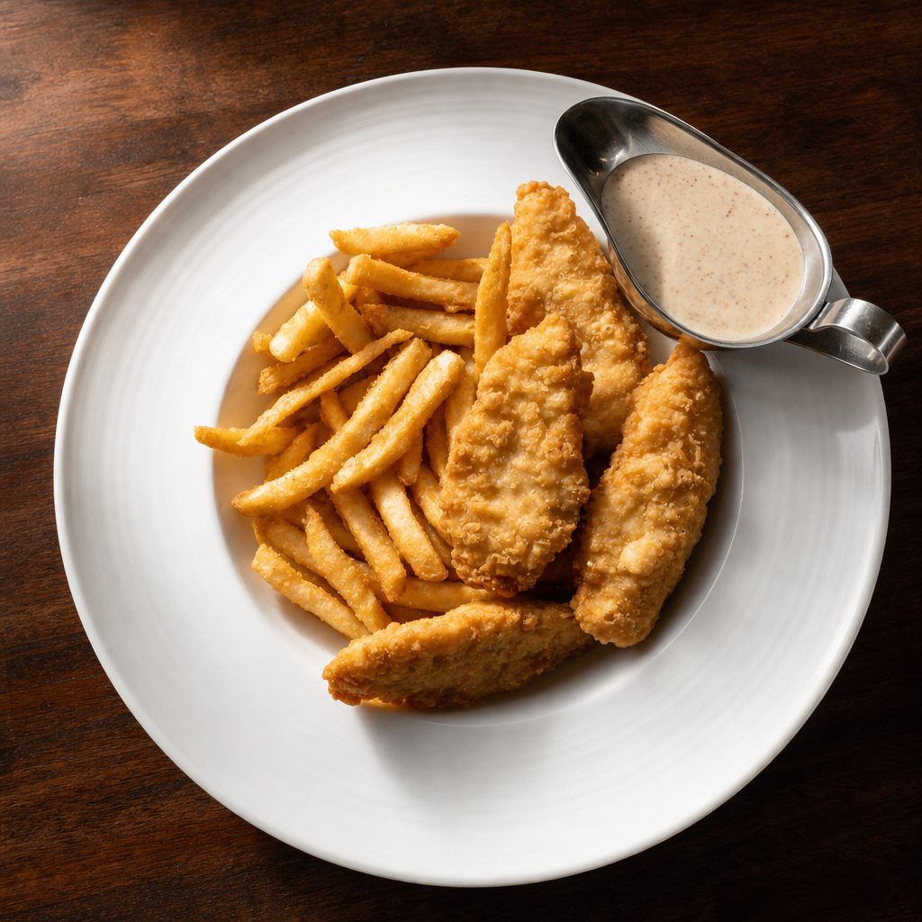 Chicken Tenders with Fries.