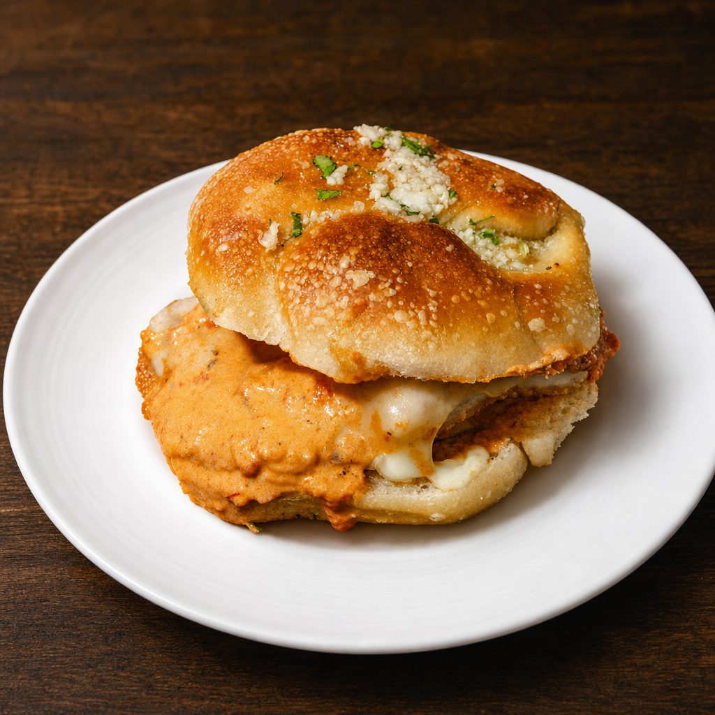 Chicken Stuffed Garlic Knots.