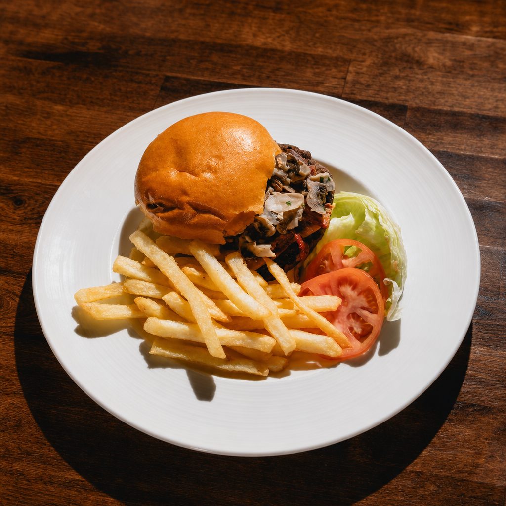 Napoli Cheeseburger Deluxe.