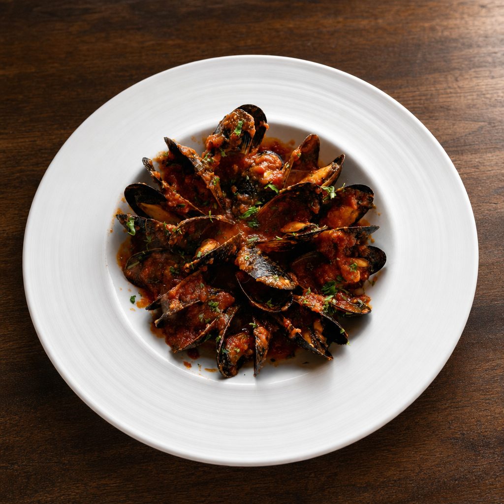Mussels Marinara.